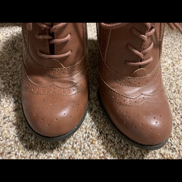 Cognac Heels/Booties - Picture 2 of 5
